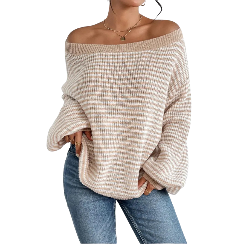 LELLA™ – Casual All-Season Ladies Striped Sweater | Elina Dublin