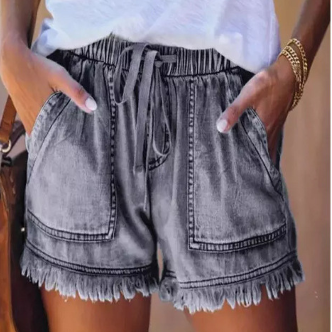 IMELDA™ – Casual Soft Waist-Tie Loose Fit Shorts | Elina Dublin