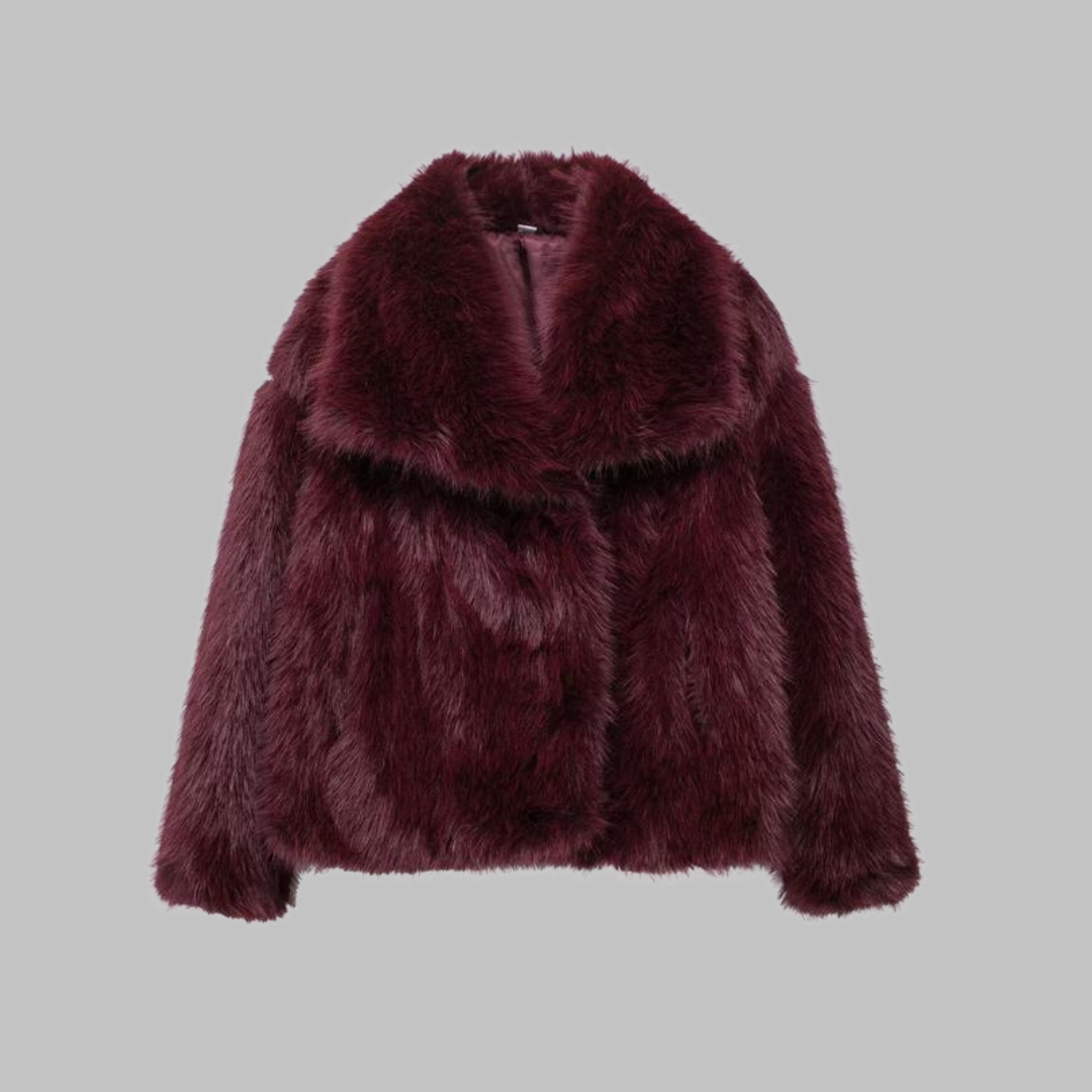TATSULOK™ - Classy Long Sleeve Collared Fuzzy Coat | Elina Dublin
