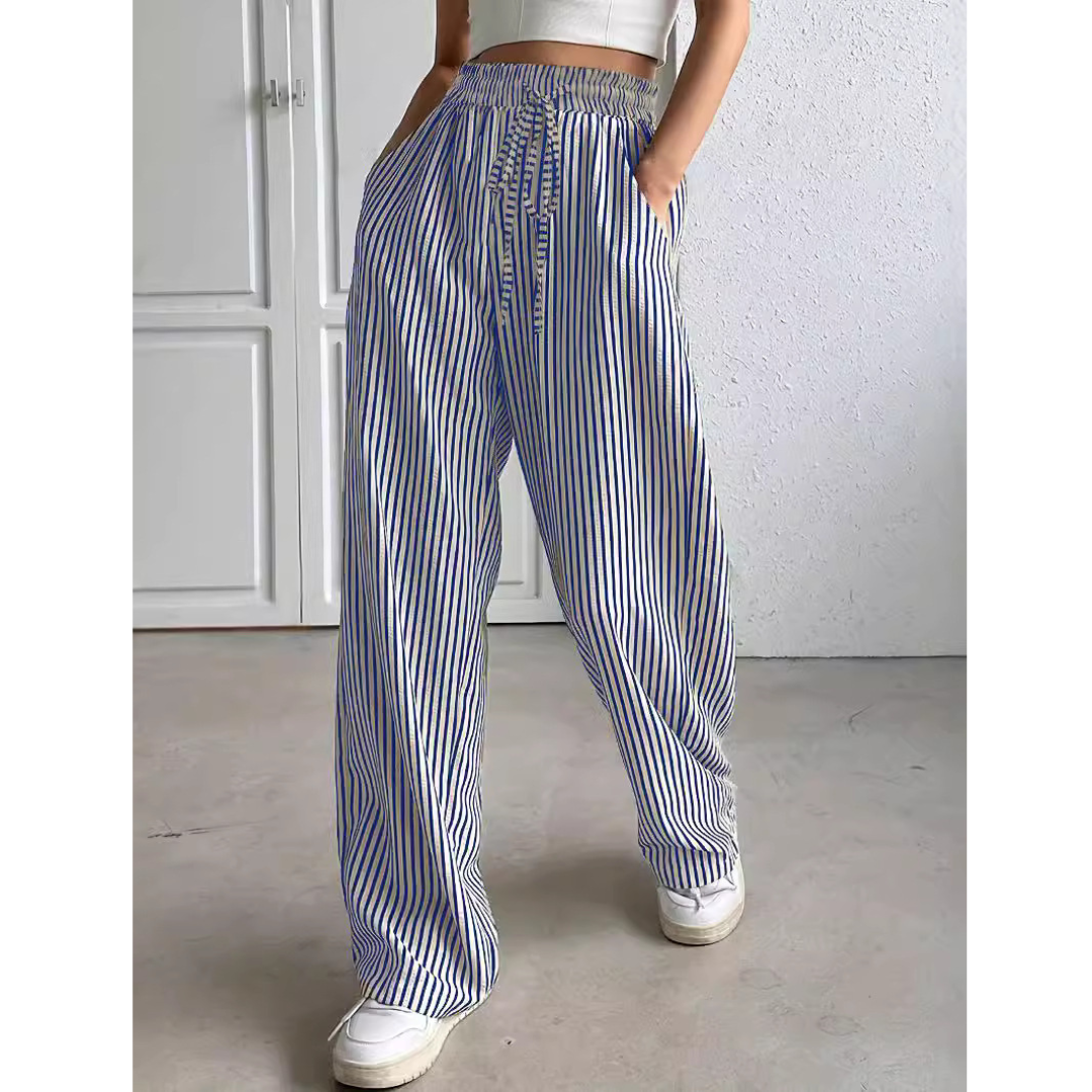 BAYLEEZ™ – Simple Summer Striped Relaxed Fit Bottoms | Elina Dublin