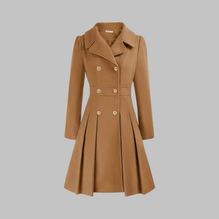 DAMI™ - Classy Double Button Long Sleeve Coat | Elina Dublin