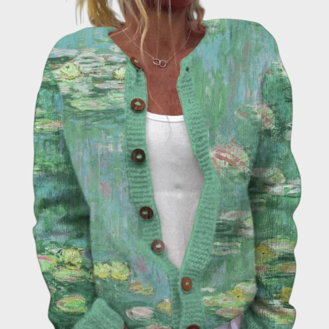 Ana - Autumn Floral Cardigan | Elina Dublin