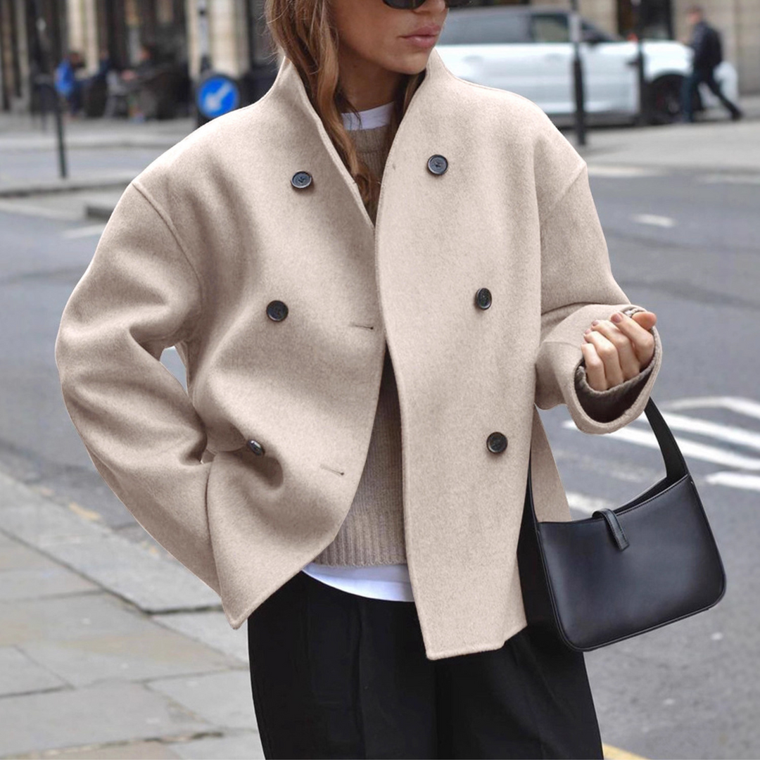 BINI™ - Cozy Long Sleeve Stand Collar Coat | Elina Dublin