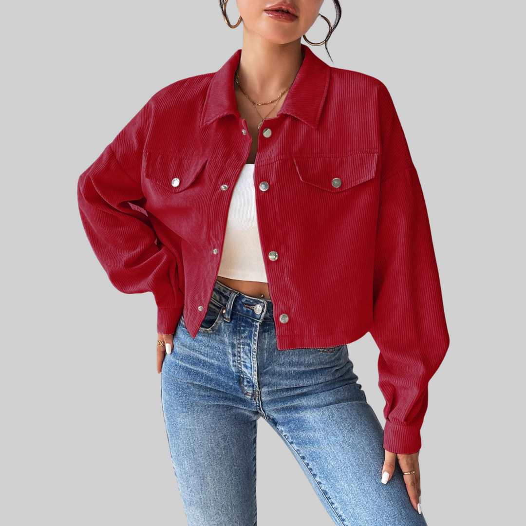 ESTRELLA™ – Classic Collared Button-Front Jacket | Elina Dublin
