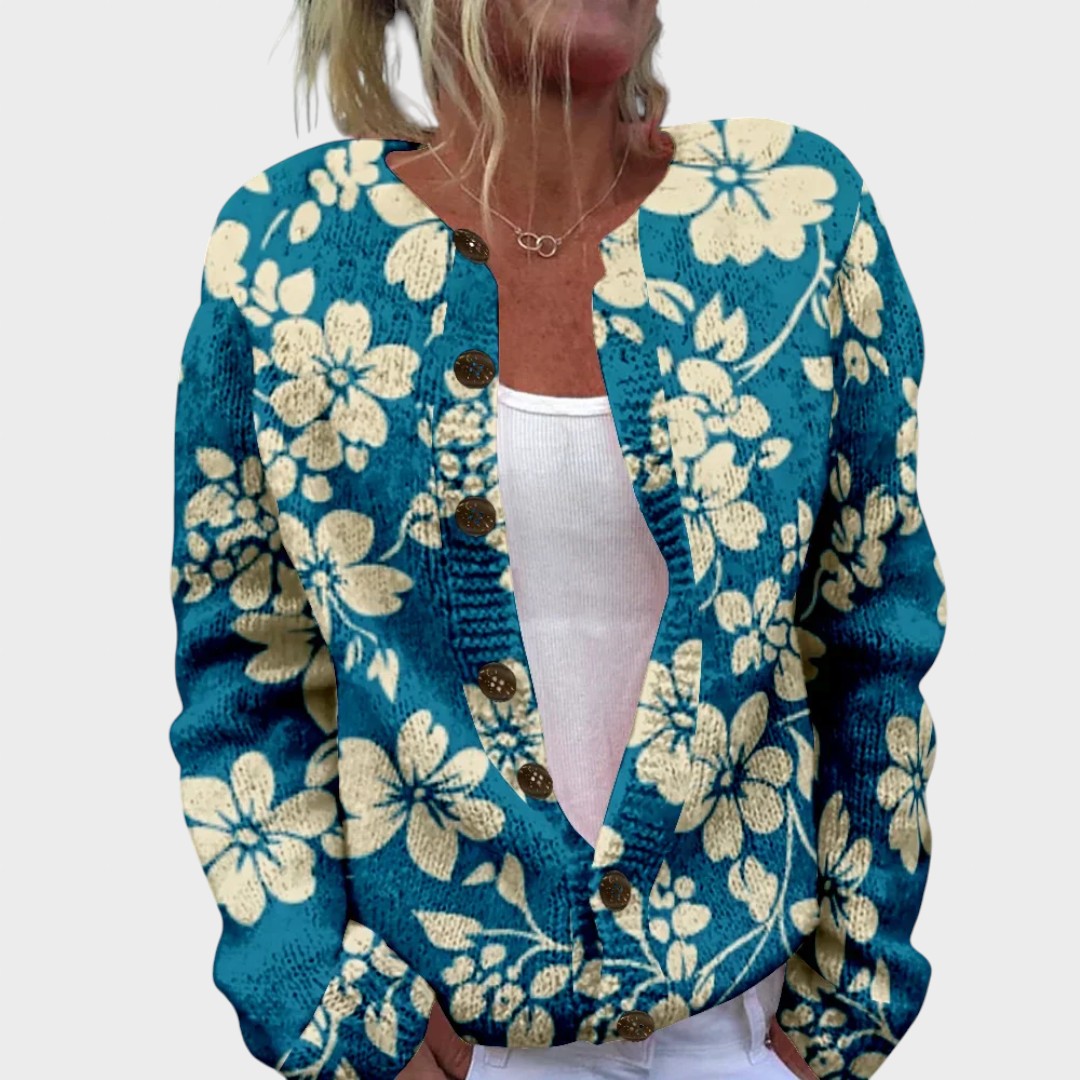 Mariana - Autumn Floral Cardigan | Elina Dublin