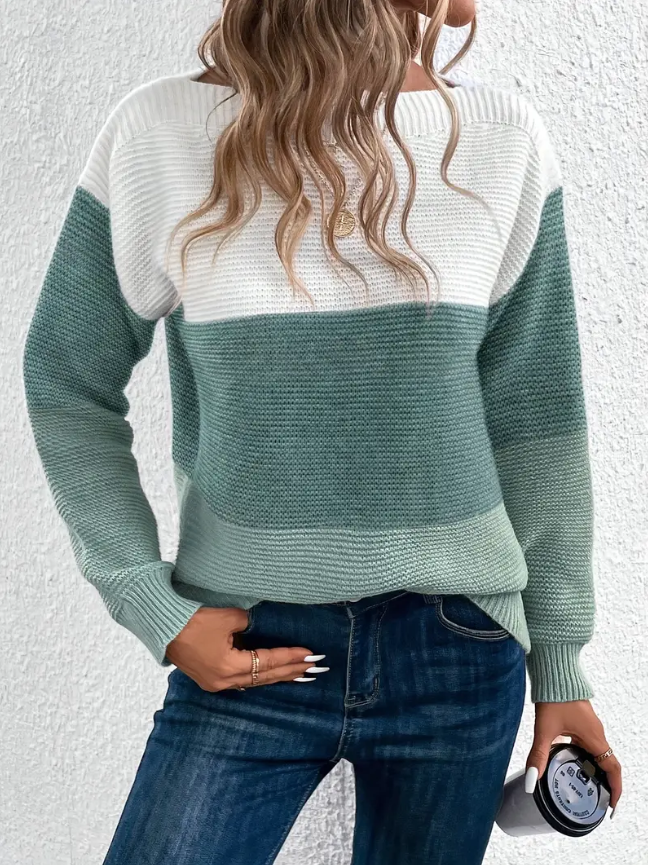 Calista - Elegant Long-Sleeve Drop-Shoulder Sweater | Elina Dublin