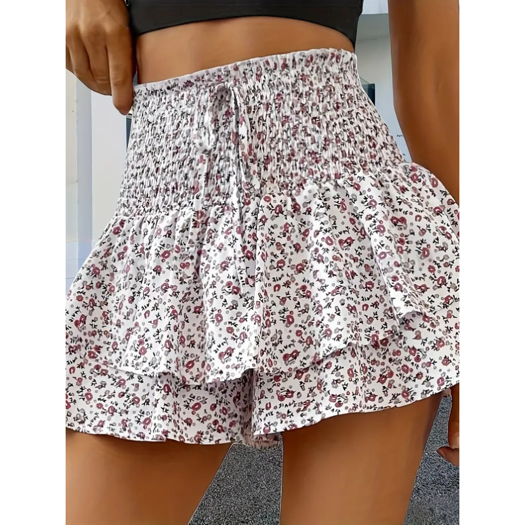 LUNINGNING™ – Lightweight Shirred Layered Summer Skort | Elina Dublin
