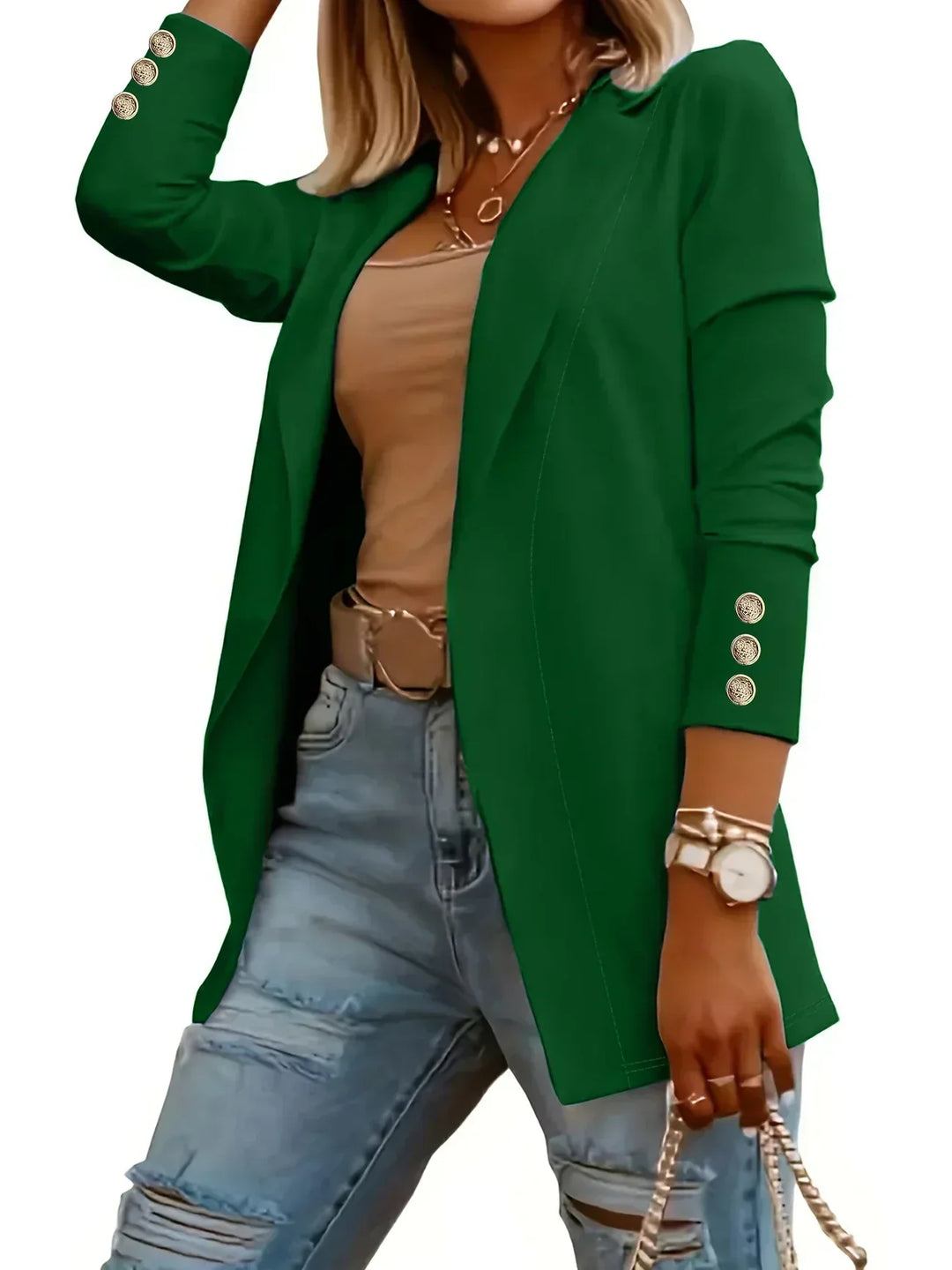 EMMA™ - Chic Open Front Jacket | Elina Dublin