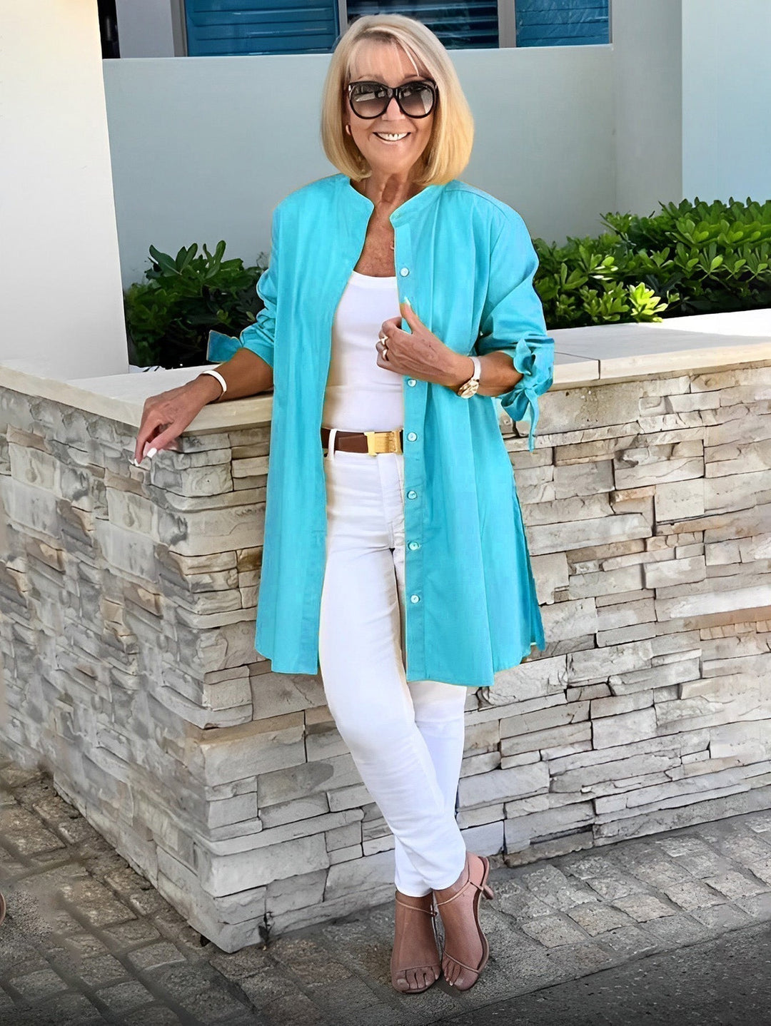 CÉLINA™ - Classy Long Shirt Jacket | Elina Dublin