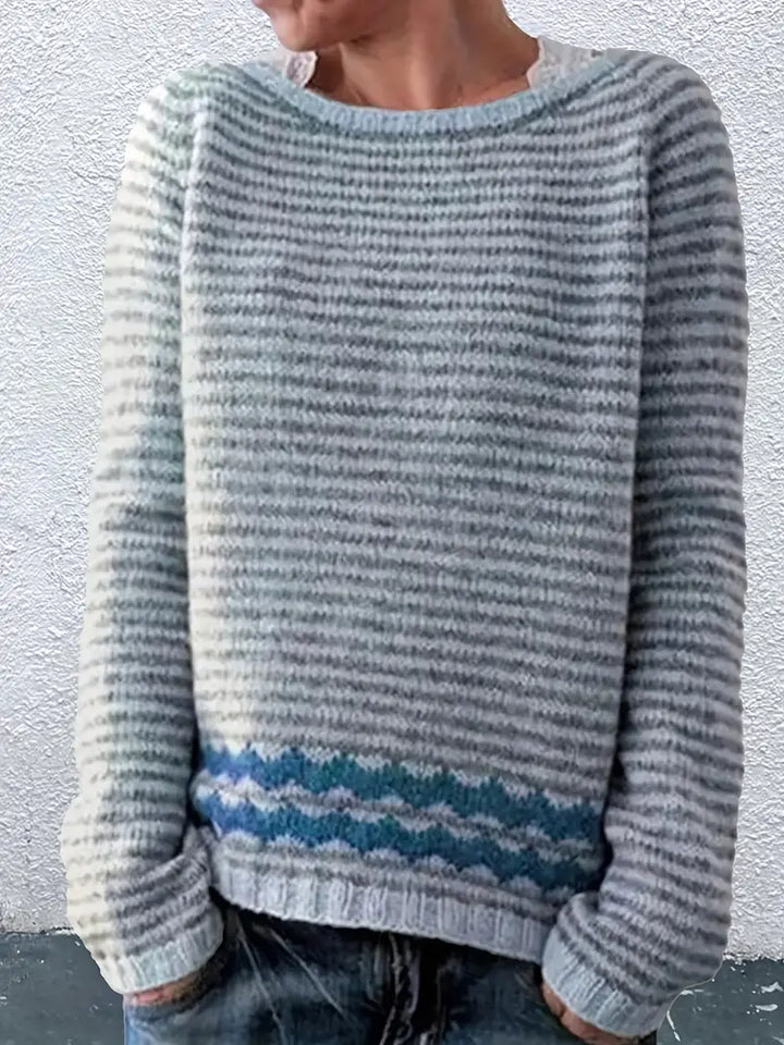 Isabelle™ | Elegant Comfortable Everyday Striped Sweater | Elina Dublin