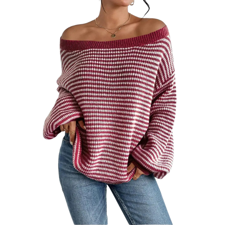 LELLA™ – Casual All-Season Ladies Striped Sweater | Elina Dublin
