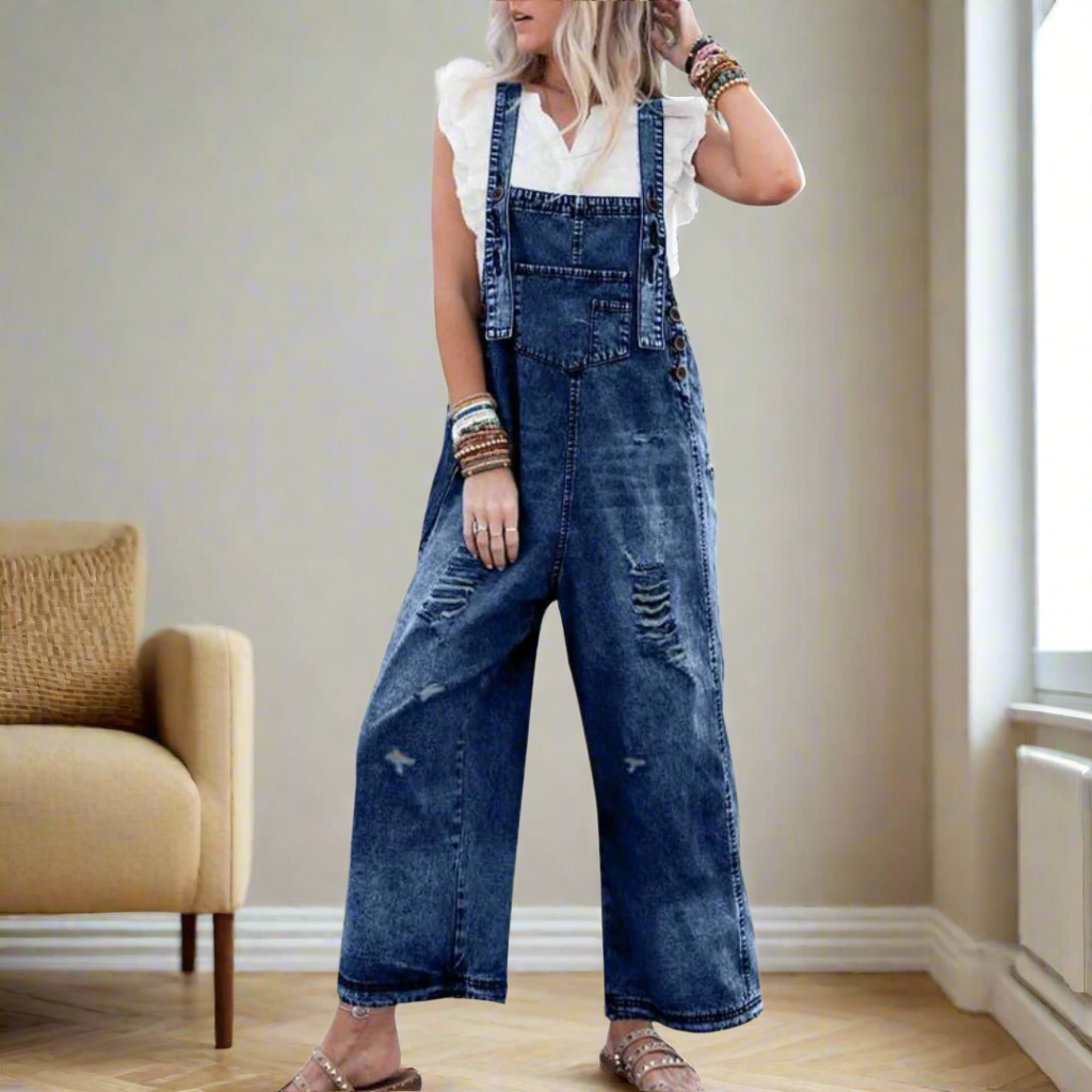 CARMELITA™ – Vintage Wash Adjustable Jumpsuit | Elina Dublin