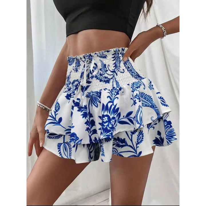 LUNINGNING™ – Lightweight Shirred Layered Summer Skort | Elina Dublin