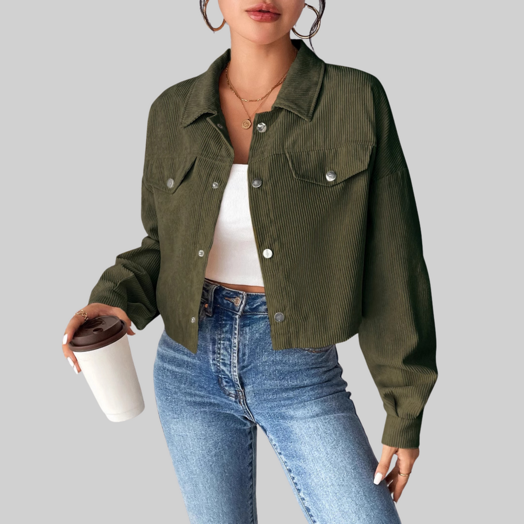 ESTRELLA™ – Classic Collared Button-Front Jacket | Elina Dublin