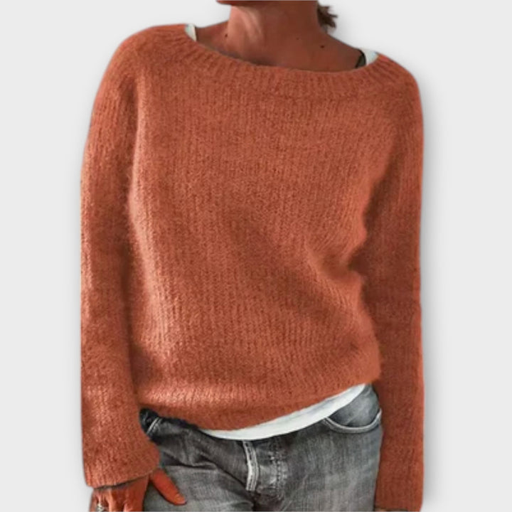 Regine - Solid Colour Knit Sweater | Elina Dublin