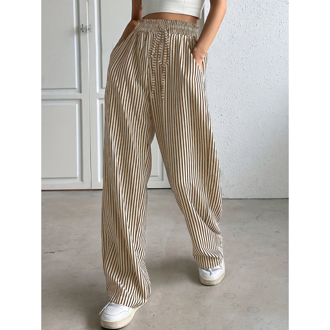 BAYLEEZ™ – Simple Summer Striped Relaxed Fit Bottoms | Elina Dublin