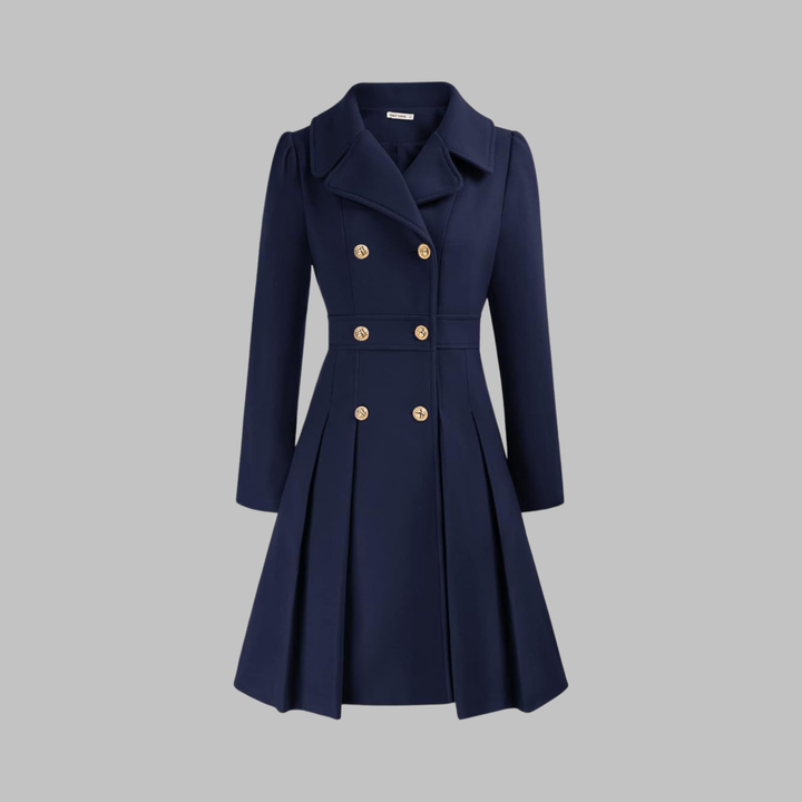 DAMI™ - Classy Double Button Long Sleeve Coat | Elina Dublin