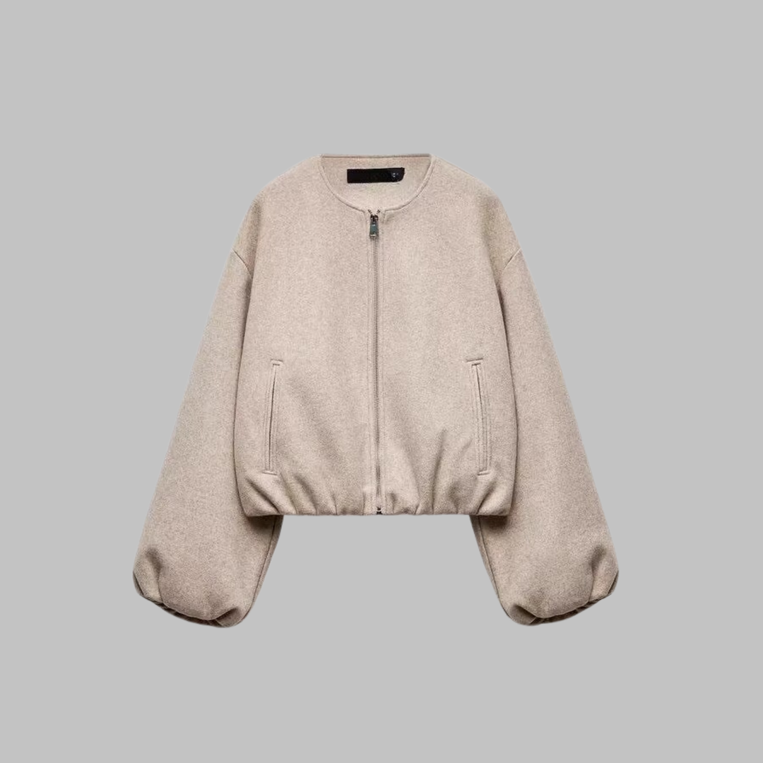OVALIE™ - Chic Long Sleeve Zipper Crop Top Jacket | Elina Dublin