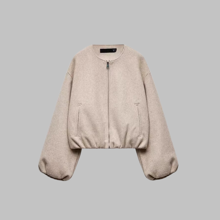 OVALIE™ - Chic Long Sleeve Zipper Crop Top Jacket | Elina Dublin