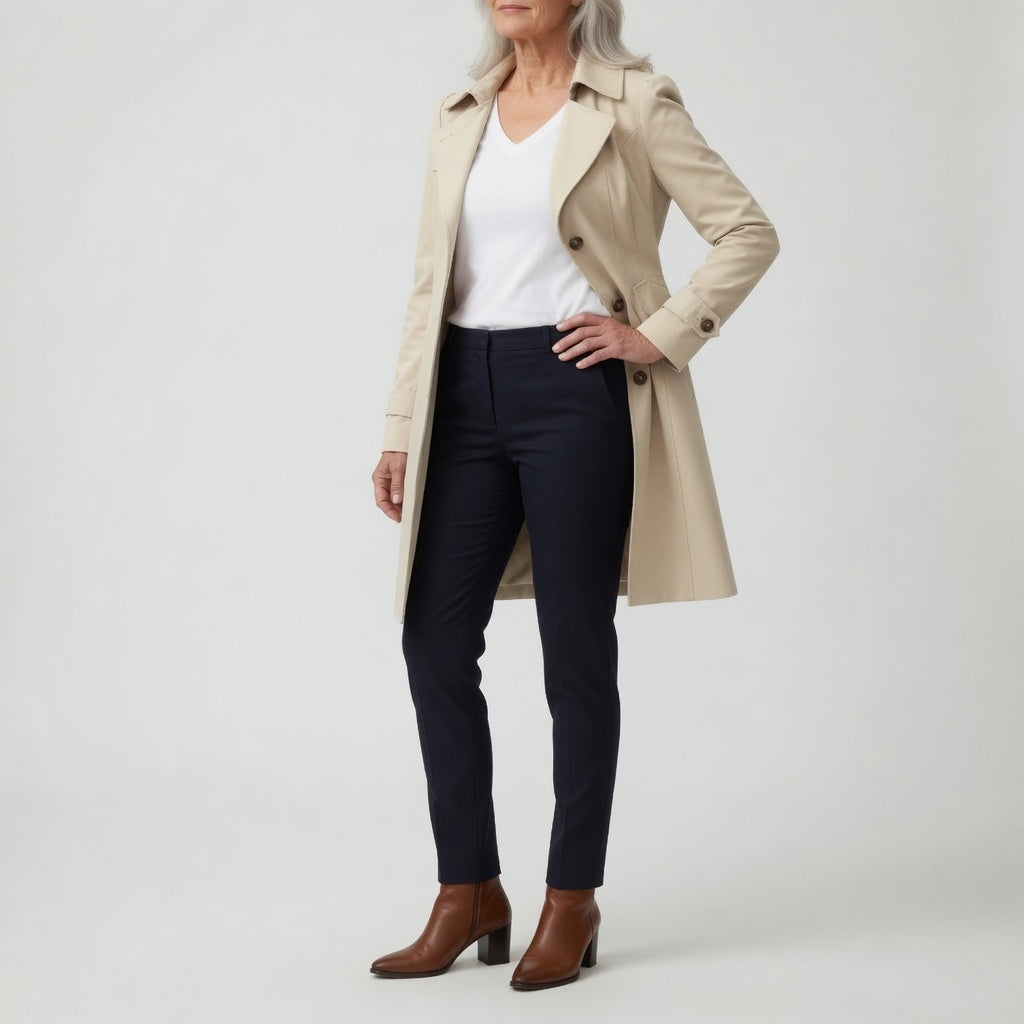 Matheline™ — Fitted Trench Coat, Timeless Parisian Elegance | Elina Dublin