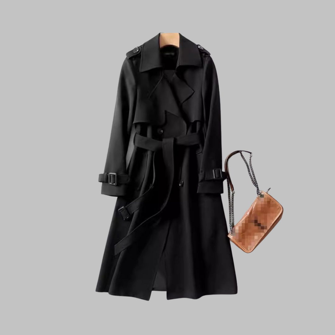 TIA™ - Elegant Knee-Length Loose Fit Coat | Elina Dublin
