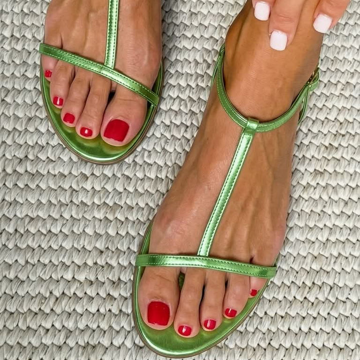 Aednat - Golden Spring Sandals | Elina Dublin