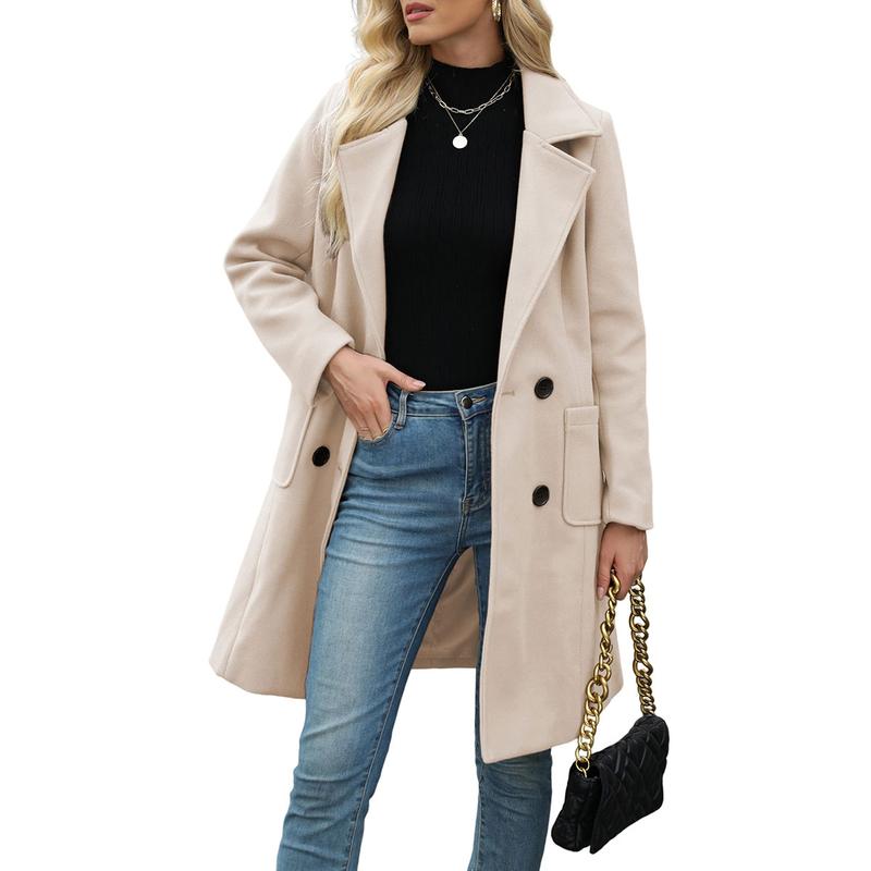 MOORE™ - Casual Wool Blend Warm Coat with Notch Lapel for Winter Wear | Elina Dublin