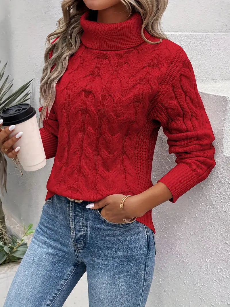 Ceathchnoc - Cable Turtleneck Sweater | Elina Dublin
