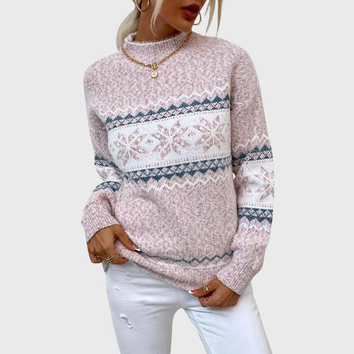 Kielo | Light Blue Vintage Jumper with Nordic Pattern | Elina Dublin