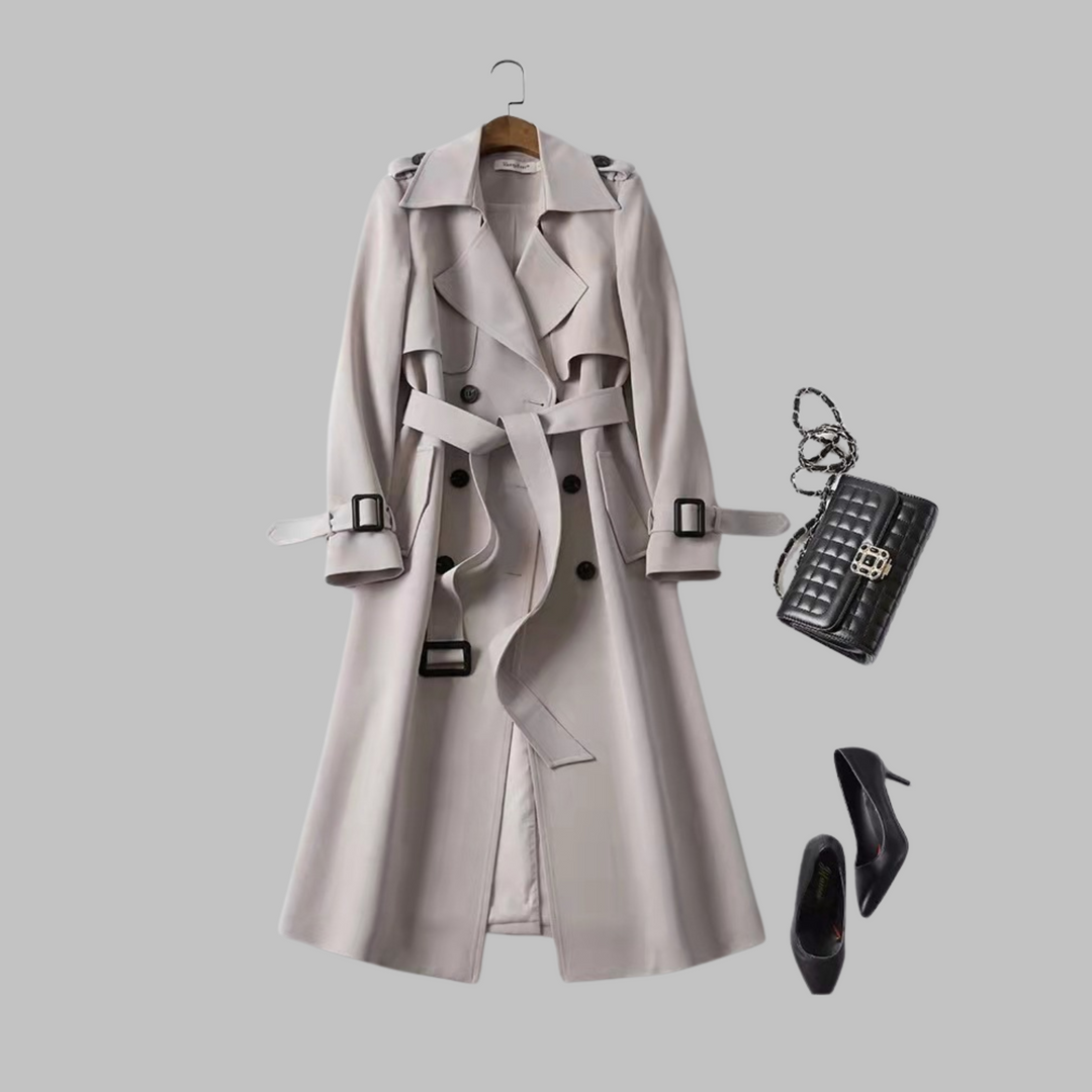 TIA™ - Elegant Knee-Length Loose Fit Coat | Elina Dublin