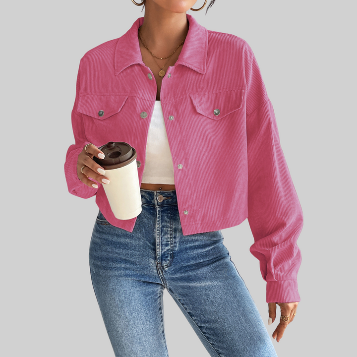 ESTRELLA™ – Classic Collared Button-Front Jacket | Elina Dublin