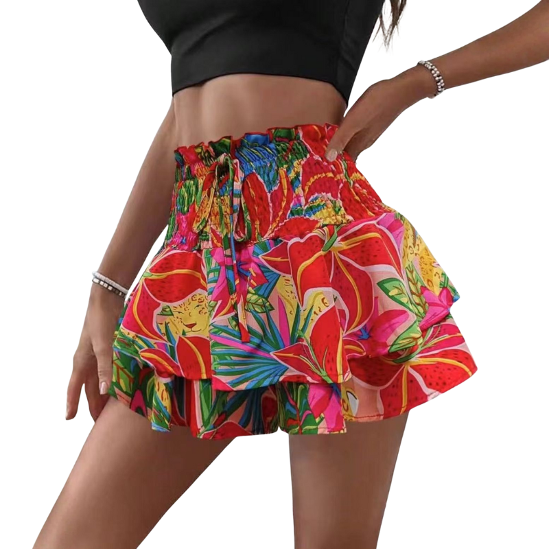 KIRRA™ – High Waist Floral Tie Front Wide Leg Shorts | Elina Dublin