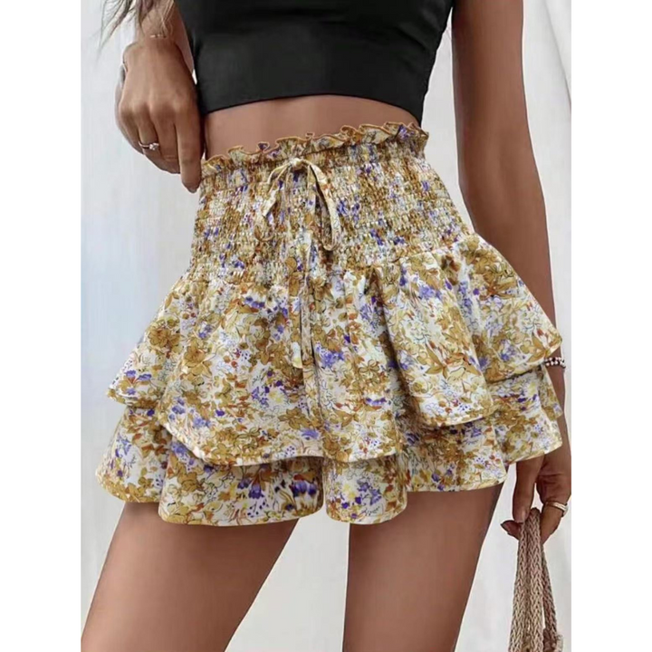 LUNINGNING™ – Lightweight Shirred Layered Summer Skort | Elina Dublin
