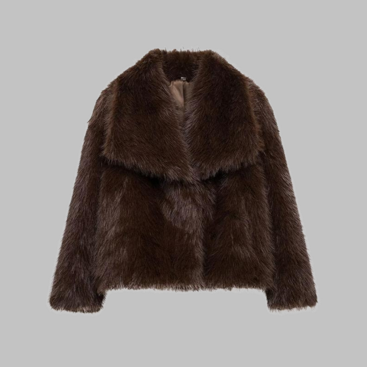 TATSULOK™ - Classy Long Sleeve Collared Fuzzy Coat | Elina Dublin