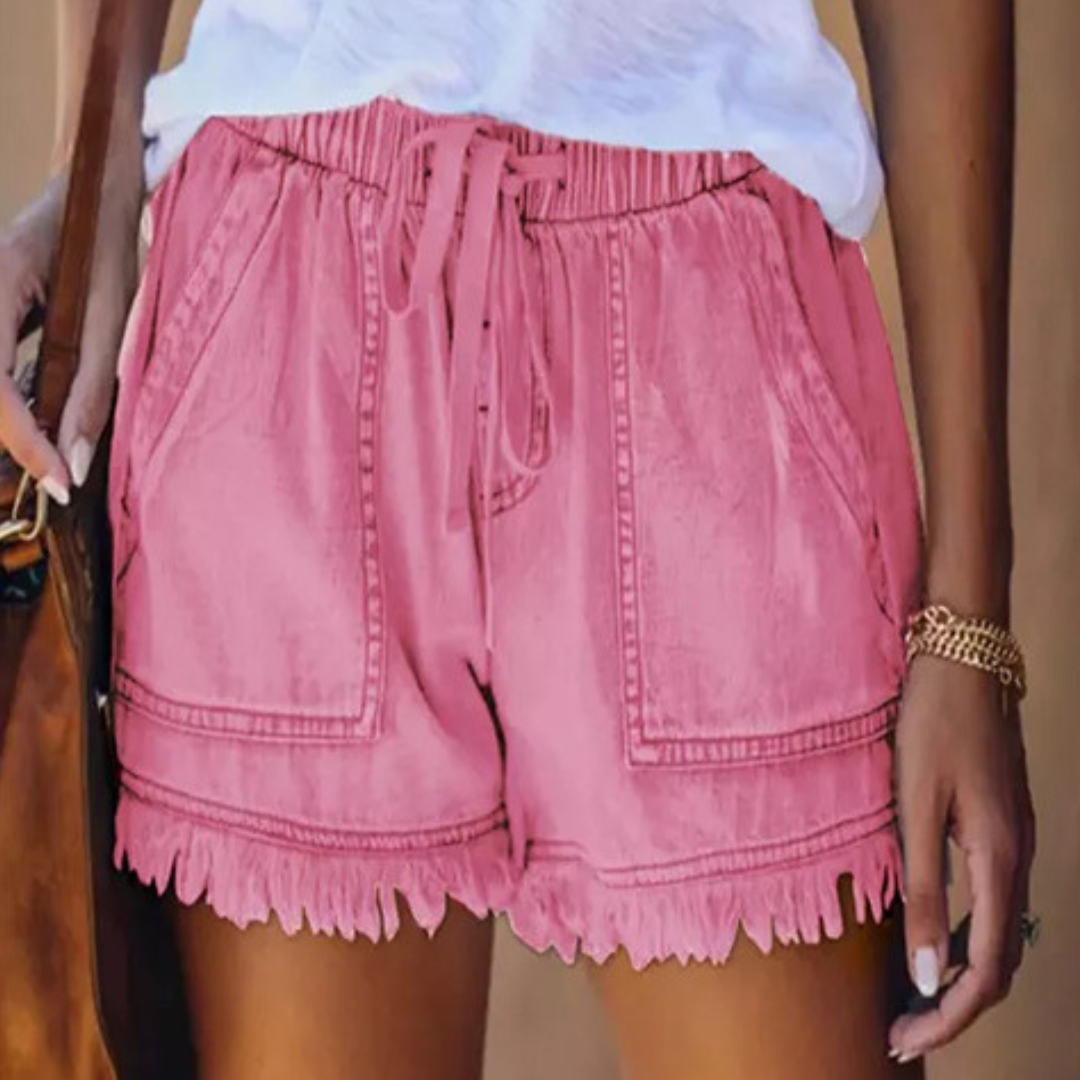 IMELDA™ – Casual Soft Waist-Tie Loose Fit Shorts | Elina Dublin