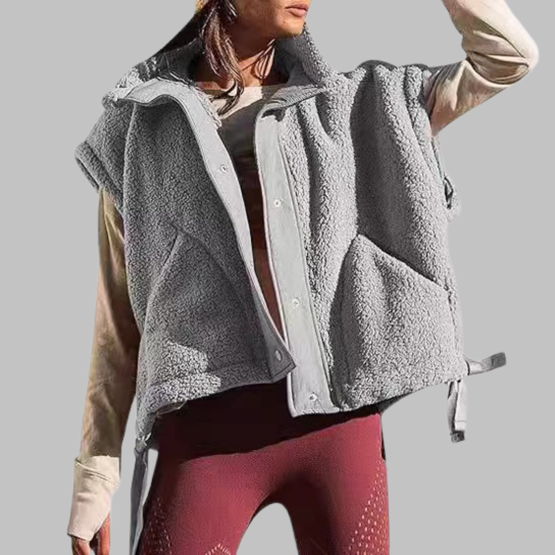 RAY™ - Comfy Warm Fleece Sleeveless Button Down Vest | Elina Dublin