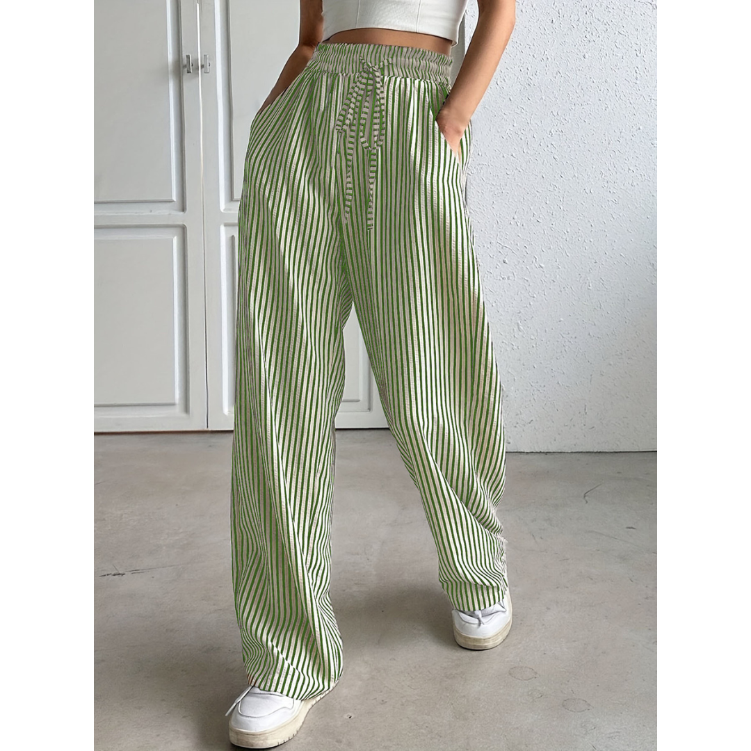 BAYLEEZ™ – Simple Summer Striped Relaxed Fit Bottoms | Elina Dublin