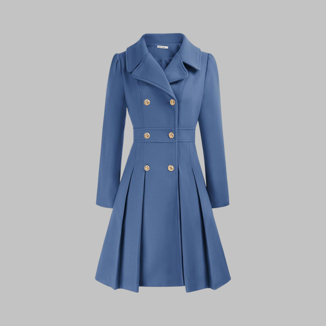 DAMI™ - Classy Double Button Long Sleeve Coat | Elina Dublin