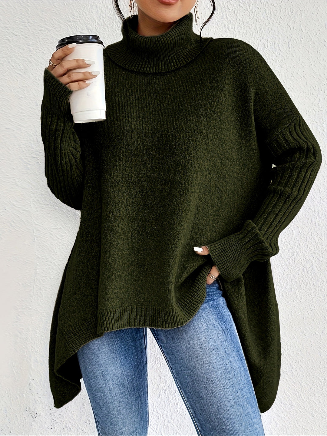 Léïna™ – The Soft & Relaxed Turtleneck Sweater | Elina Dublin
