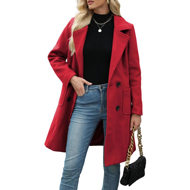 MOORE™ - Casual Wool Blend Warm Coat with Notch Lapel for Winter Wear | Elina Dublin