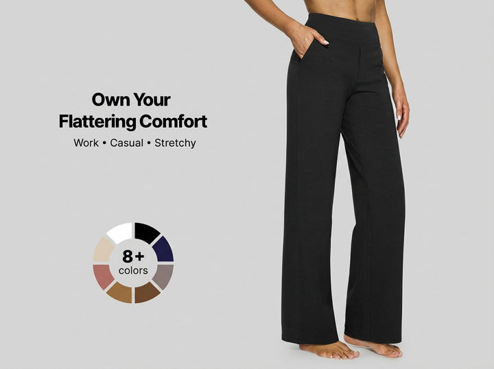WHITNEY™ - Comfortable High-Waist Wide Leg Pants for Yoga and Outdoor Fun | Elina Dublin