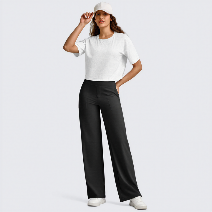 WHITNEY™ - Comfortable High-Waist Wide Leg Pants for Yoga and Outdoor Fun | Elina Dublin