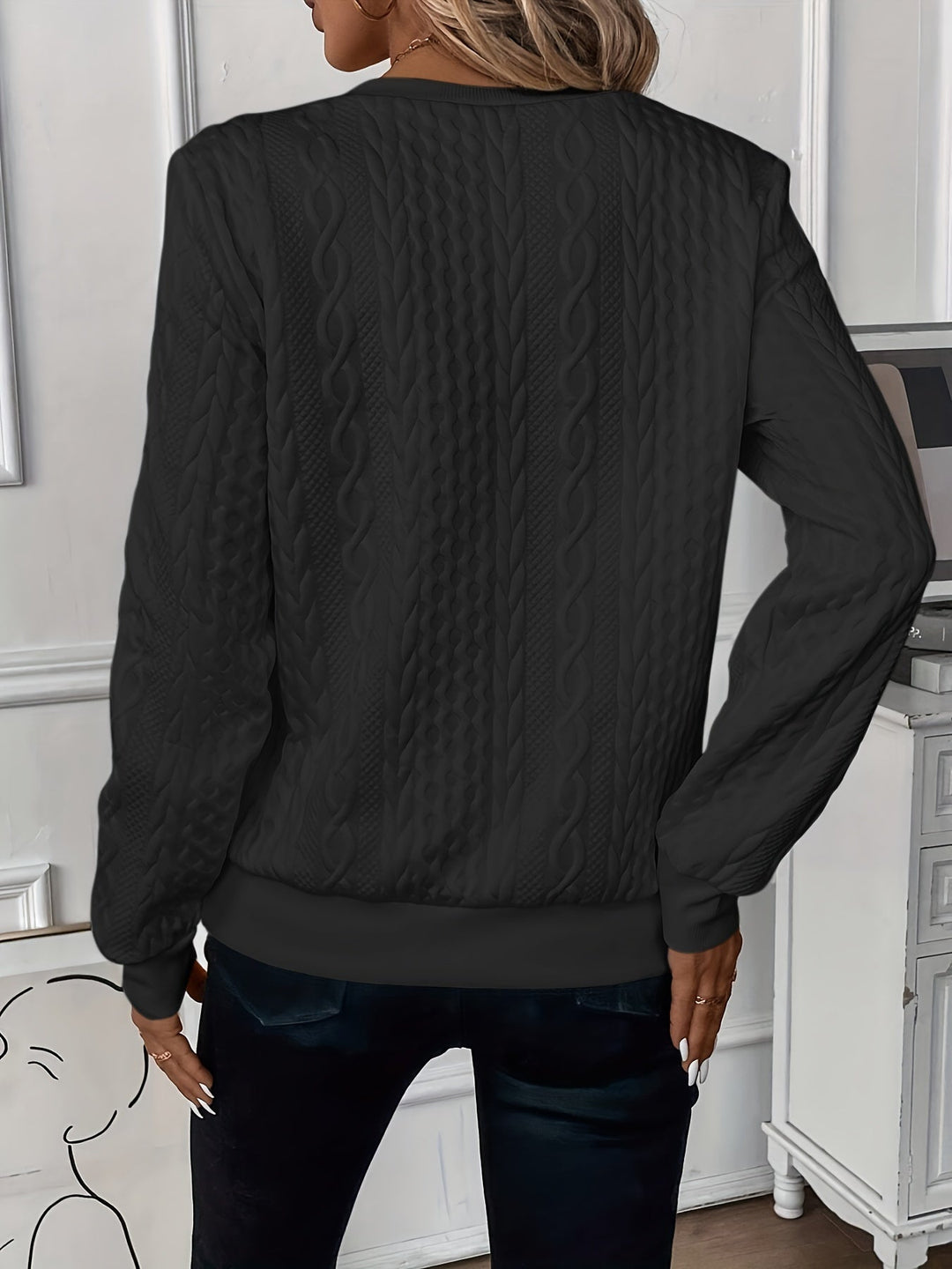 Amalie - Cable Knit Zip-Up Sweater for Women | Elina Dublin