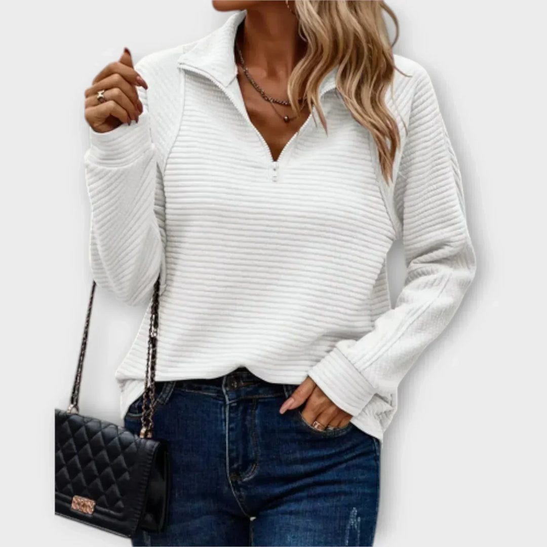 Olivia - Half-Zip Sweater | Elina Dublin