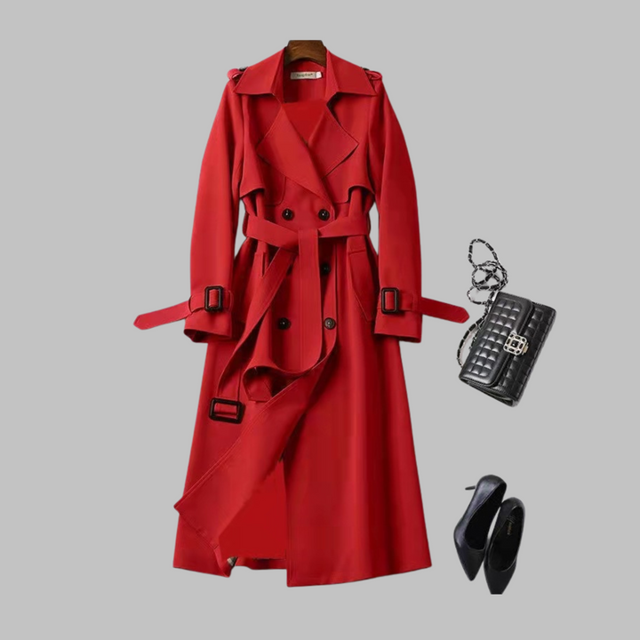 TIA™ - Elegant Knee-Length Loose Fit Coat | Elina Dublin