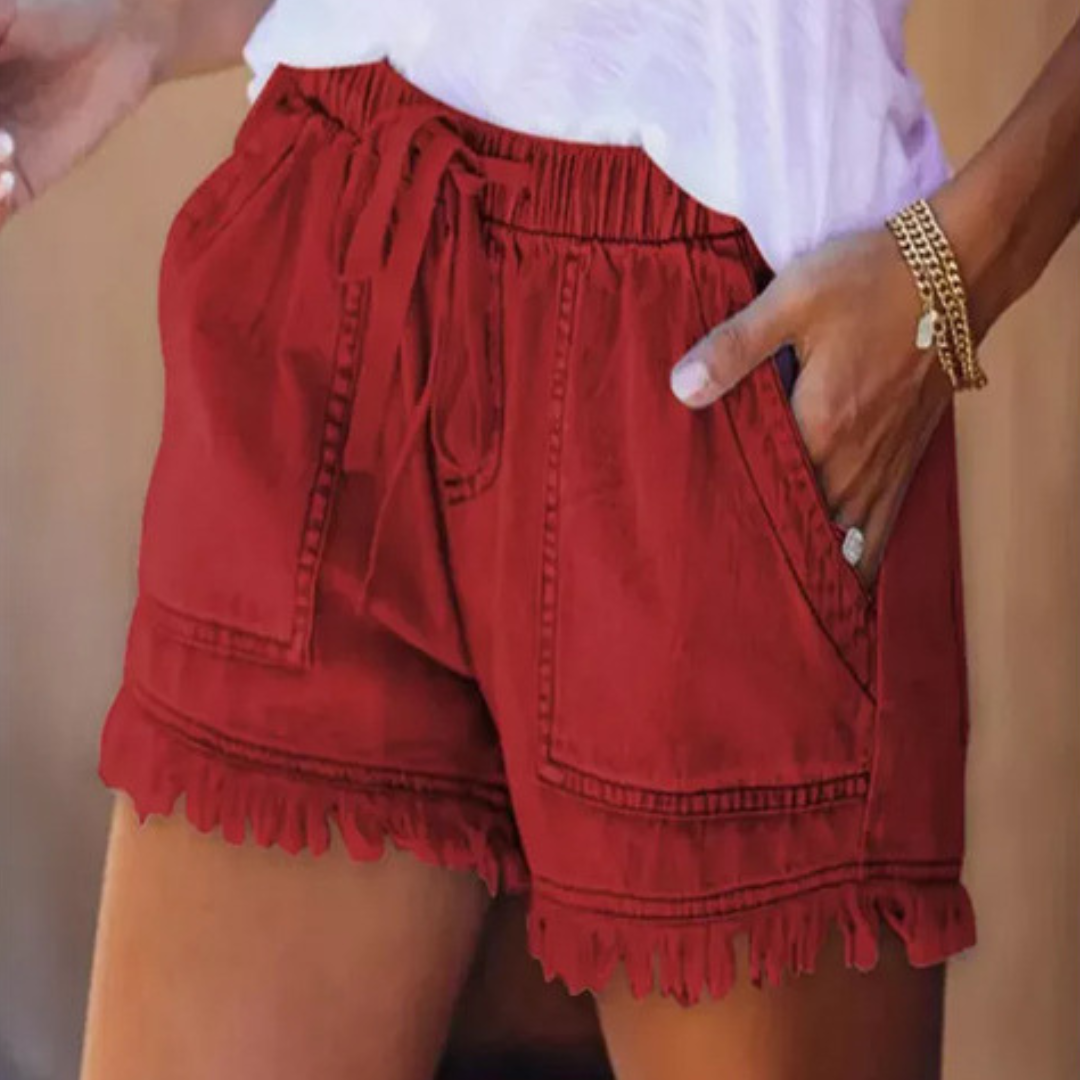 IMELDA™ – Casual Soft Waist-Tie Loose Fit Shorts | Elina Dublin