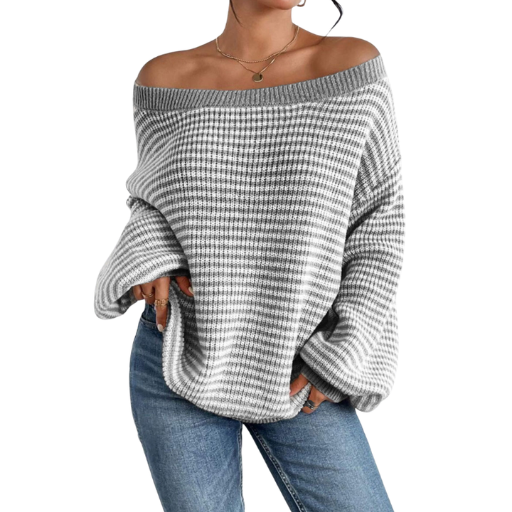 LELLA™ – Casual All-Season Ladies Striped Sweater | Elina Dublin