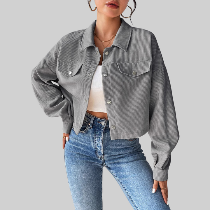 ESTRELLA™ – Classic Collared Button-Front Jacket | Elina Dublin