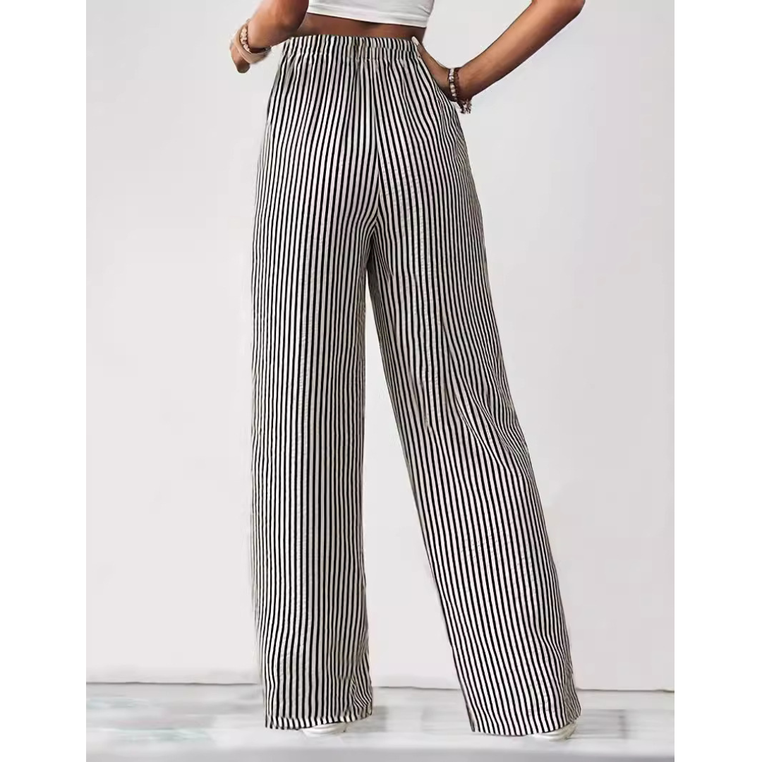 BAYLEEZ™ – Simple Summer Striped Relaxed Fit Bottoms | Elina Dublin