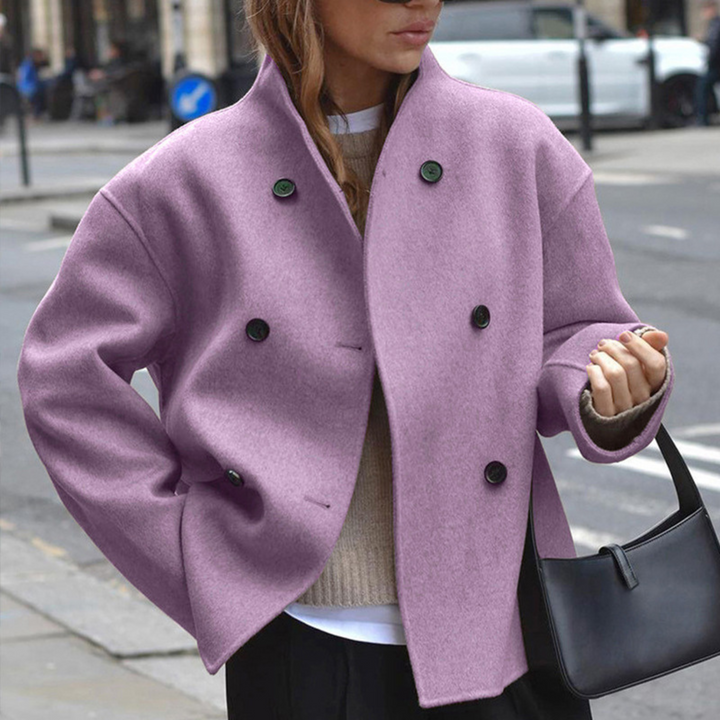 BINI™ - Cozy Long Sleeve Stand Collar Coat | Elina Dublin